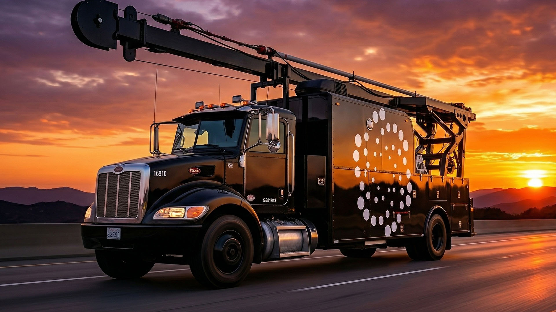 Wireline services truck in Bakersfield